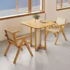 Mesas y Sillas de Madera Maciza y Ratán Estilo Wabi-Sabi para Uso Comercial en Tiendas de Té con Leche, Cafeterías, Restaurantes Occidentales, Pastelerías y Mesas para Plazas de Ocio