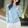 2026 Novo Design Francês Cardigã de Crochê Vazado Casaco Suéter Feminino Estilo Coreano Peça de Roupa Emagrecedora