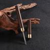 Cuchillo de té de madera maciza de ébano de tamaño pequeño, aguja de té de palisandro, cono de té Pu'er, accesorios para la ceremonia del té, cuchillo de té de palanca de acero, venta al por mayor