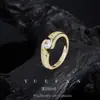 Anillo de Plata de Ley 925 Europea y Americana Nuevo con Moissanita para Mujer Anillo de 50 Puntos Lujo Versátil de Gama Alta Accesible Fábrica de Origen