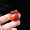 Ruyi Madera de Rosa Ensamblada con Madera Fragante Artesanía Grande con Forma de Caqui para Mesa de Té de Oficina, Colgante Pequeño para Teléfono Móvil