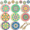 Variedad Transfronteriza Más Vendida de Mandala sin Terminar Piezas Redondas de Madera Navideñas Creativas Decoración de Arte de Pared Mandala DIY