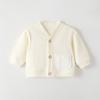 Abrigo Fino para Bebé, Ropa de Primavera y Otoño para Bebés, Top Unisex con Botones Delanteros para Bebé, Cárdigan Elegante para Niños