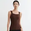 Camisola sin mangas de moda que realza la piel para mujer, adecuada para todas las estaciones, con una sensación nude, se puede usar como capa interior o exterior