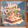 Pegatinas Electrostáticas Navideñas de Papá Noel Transfronterizas Decoraciones para Ventanas Diseño de Escena de Ventana Pegatinas para Puerta de Cristal Decoraciones para Ventanas