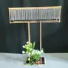 Nuevo Exclusivo Transfronterizo Rectangular de Hierro Galvanizado Decorativo Mesa Florero Aparato Auditorio de Bodas Salón de Banquetes Escenario Diseño Adornos