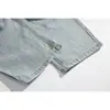 Jeans Retro Nuevos para Hombre Undrest Primavera y Otoño, Lavados y Desgastados, Corte Holgado, Pantalones de Mezclilla Azul Claro K123