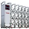 Puerta telescópica eléctrica de aleación de aluminio, puerta retráctil automática de acero inoxidable, puerta telescópica plegable automática sin rieles para fábrica escolar.