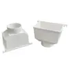 Embudo recolector de agua de lluvia de PVC, salida lateral cuadrada con orejas, ampliado y engrosado, para tuberías de drenaje de 110-160 mm