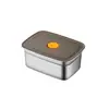 Caja Gruesa de Acero Inoxidable para Conservar Frescura para Uso Doméstico, Refrigeración, Congelación, Conservación de Frescura, Almacenamiento Sellado al Vacío, Lonchera para Frutas, Lonchera