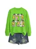 QUINTO GRADO Lazo Tienda Independiente de Amazon eBay Sudadera Casual de Moda Elegante para Mujer Cuello Redondo Otoño Invierno