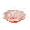 Plato de frutas PET de lujo ligero estilo europeo con bordes plateados, alto valor estético para la mesa del comedor del hogar, adecuado para frutas, bocadillos y dulces
