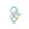 Anillo Abierto de Trébol de Cuatro Hojas con Cierre de Resorte Colorido Pintado Anillo de Primavera Pintado a Mano Llavero Accesorios DIY Anillo de Conexión de Cuentas