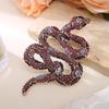Broche Serpiente Zodíaco de Diamantes Completos de Lujo Grande Sentido de Alta Gama Europeo y Americano Personalidad Exagerada Accesorios Pin Corsage Traje Serpiente