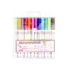 Pluma de Contorno de Doble Línea 48 Colores DIY Cuenta de Mano Tarjeta de Felicitación Navideña Pluma Flash Pintura para Estudiantes Marcador de Graffiti Fluorescente