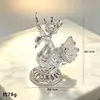 Lujo Ligero Aleación Cisne Bola de Cristal Base Soporte Titular Gabinete de Vino Almacenamiento Soporte de Bola Oficina en Casa Soporte Metálico Adorno