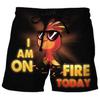 Pantalones de playa para hombre 2022 divertidos con estampado 3D de cabeza de pavo bañadores pantalones de playa plátano parodia pantalones cortos europeos y americanos