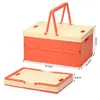 Caja de Almacenamiento para Juguetes Plegable de Plástico Maleta de Almacenamiento para Artículos Varios Caja de Almacenamiento Multifuncional para Coche Caja de Almacenamiento para el Hogar