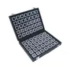 Caja Transparente para Joyería Piedra Desnuda Anillo de Diamante Caibao Fideos Wen Jugar Tarjeta de Jade Cuenta de Buda Almacenamiento Xizang Bolsa Cuadrada de Exhibición con Asa