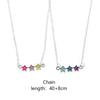 Venta caliente transfronteriza ins BFF buenos amigos lindo colorido estrella de cinco puntas collar para niños collar de regalo para niños