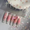 YITU Casca de Flor com Figura de Formiga Adesivo para Nail Art de Flor Pintada à Mão Decalque Decorativo para Unha com Flor Pesada e Neve Cortando YT4931