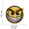 Pegatinas de Tela con Expresiones de Emoji Accesorios para Ropa Calcomanías Decorativas Parches Divertidos Serie de Insignias Redondas Lindas de Smiley