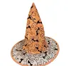 Sombrero de Mago Cosplay para Fiesta de Halloween Malla Transparente Telaraña Sombrero de Bruja Accesorios para Actuación en Escenario