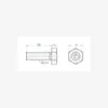PAX01-M8 M10 M12-L5 L10 L15 Parafuso Sextavado Externo com Furo Passante Rosca Fina Parafuso de Ajuste Oco