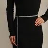Corrente de cintura de diamantes moda retrô transfronteiriça europeia e americana estilo Chanel versátil acessório de cinto para vestido atacado em estoque
