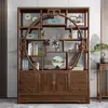 Nuevo mueble de exhibición de madera maciza estilo antiguo chino estantería librería separador de sala de estar vitrina estante para té