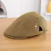 Gorra Plana Retro Estilo Francés Británico Versátil de Moda Artística Boina Hacia Atrás Hace que la Cara se Vea Más Pequeña Estilo Otoño Invierno