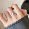 Anel de Dedo Indicador Ajustável Estilo Coreano 2026 Atacado Estilo Minimalista Personalizado Floral Joia de Mão Tendência Versátil Anel Feminino