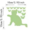Pegatinas Luminosas para Interruptores Dibujos Animados Creativos Pegatinas de Pared Luminosas Hada Estrella Gato Hogar Habitación Infantil Pegatinas Decorativas Autoadhesivas