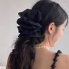 Presilha de Cabelo Preta em Formato de Nuvem com Laço para a Parte de Trás da Cabeça, Presilha Jacaré de Alta Qualidade, Acessório de Cabelo Feminino, Presilha de Cabelo em Formato de Nuvem