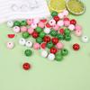 Cuentas de madera de sandía, cuentas de madera de verano, cuentas de madera rosa, cuentas de madera de colores, cuerda de cáñamo, borla DIY, accesorios para el hogar