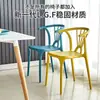 Silla de comedor nórdica sencilla de plástico, respaldo para el hogar, alquiler de sillas de plástico, silla de comedor Taishi para exteriores.