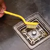 Escova de Limpeza para Fogão a Gás, Escova para Frestas de Coifa de Fogão, Conjunto de Limpeza para Descontaminação de Cantos Mortos de Cozinha Doméstica, Escova de Arame