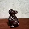 Adornos de Ratón Tallados en Ébano Doce Zodiaco Ratón de Madera Mascota de Esquina para el Hogar Decoración de Apertura Artesanía Regalos