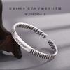 Pie Plata 9999 Plata Esterlina Pulsera para Mujer Bambú Informe Ping An Sólida Torcida Plata Tailandesa Nuevo Regalo Tanabata para Novia