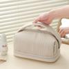 Ins Bolsa Cosmética New Toast para Mujer de Gran Capacidad Portátil para Viaje Almacenamiento Bolsa de Lavado Sentido Avanzado Bolsa de Almacenamiento de Doble Capa