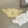 Camiseta de Algodón Estilo Ins de Dibujos Animados de Manga Larga para Primavera y Otoño para Niños y Niñas, Top Casual Versátil de Animalitos Bebé, Suave para Bebés y Niños Pequeños