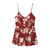 Venta al por mayor 2026 Primavera Nuevo Mono con Estampado de Estilo Europeo y Americano para Mujer sin Espalda con Tirantes 6842
