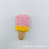 Brincos Coloridos de Picolé de Crochê de Lã Feitos à Mão, Presilhas de Cabelo, Faixas de Cabeça, Chapéus, Decorações, Pingentes de Chave
