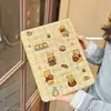 Fofo Pão Winnie the Pooh Aplicável iPad Tablet Capa Protetora air4/5/6mini7 Suporte Giratório pro Antiderrapante