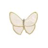 Broche de Mariposa Simulada Europea y Americana Aleación Tridimensional Incrustado de Diamantes Pin de Alta Gama Textura Retro de Alta Gama Accesorios de Ropa Venta al por Mayor