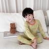 Pijamas Aimo Beibei para Niños Otoño e Invierno Clase a Lana Pull-Up Ropa para el Hogar Niños y Niñas Algodón Puro Dibujos Animados Conjunto de Ropa Interior