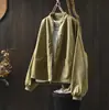 Chaqueta de Cuero PU con Cuello Alto y Doble Bolsillo para Mujer, Corte Holgado, Tallas Grandes, Estilo Primavera, Cardigan Versátil Casual Coreano tipo Baseball