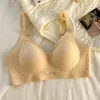 Novo Sutiã de Silicone Sem Costura com Efeito Push-Up e Anti-Queda Respirável com Bojo Fixo 3D Sem Aro para Mulheres
