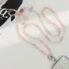 Cadena para Teléfono Cruzada Super Linda de Fresa Exquisita de Alta Gama Anti-Caída Cordón de Cuello Cristalino Linda Cruzada para Mujeres