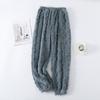 Home calças outono e inverno feminino lã coral espessado preguiçoso calças quentes flanela solta exterior usar calças de pijama amarradas no tornozelo